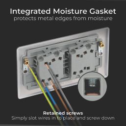 British General Nexus Metal 20A 16AX 4-Gang 2-Way Light Switch  Black Nickel