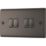 British General Nexus Metal 20A 16AX 4-Gang 2-Way Light Switch  Black Nickel