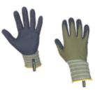 ClipGlove Weeding   Polyester Gardening Gloves Navy / Khaki Large