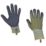 ClipGlove Weeding   Polyester Gardening Gloves Navy / Khaki Large