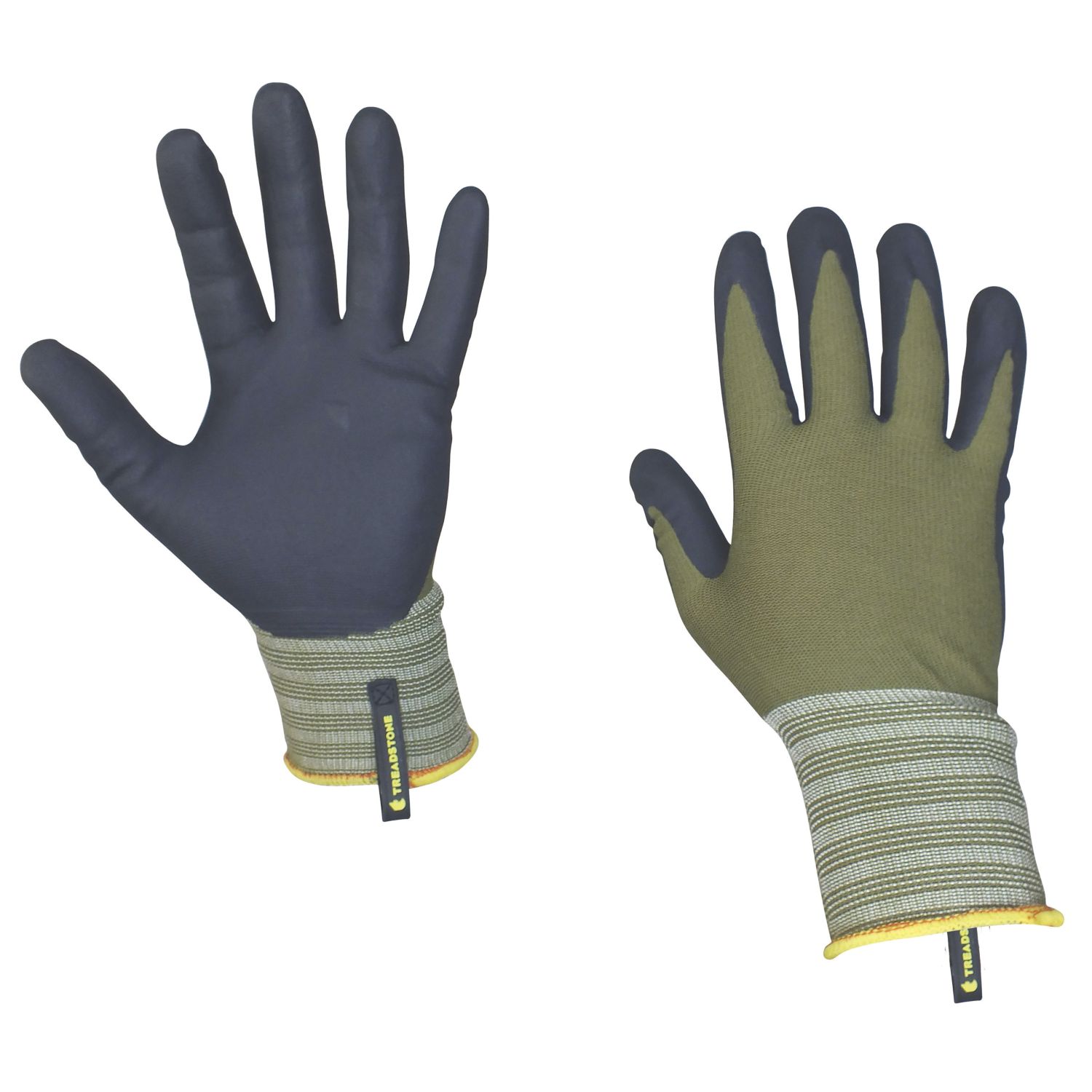 ClipGlove Weeding - Men's Large Polyester Gardening Gloves Navy / Khaki Large (270YE)
