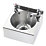 1 Bowl Stainless Steel Wall-Hung Washbasin 2 Taps 290mm x 290mm