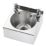 1 Bowl Stainless Steel Wall-Hung Washbasin & 2 Taps 290mm x 290mm