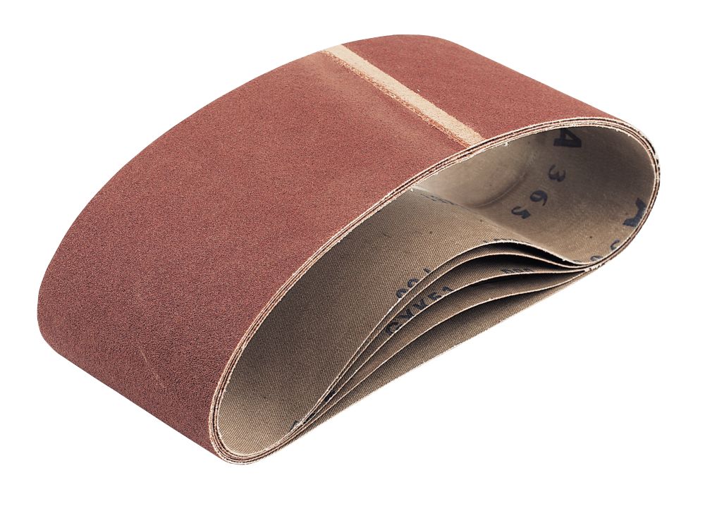 80 Grit Cloth Sanding Belts 610mm x 100mm 5 Pack Screwfix