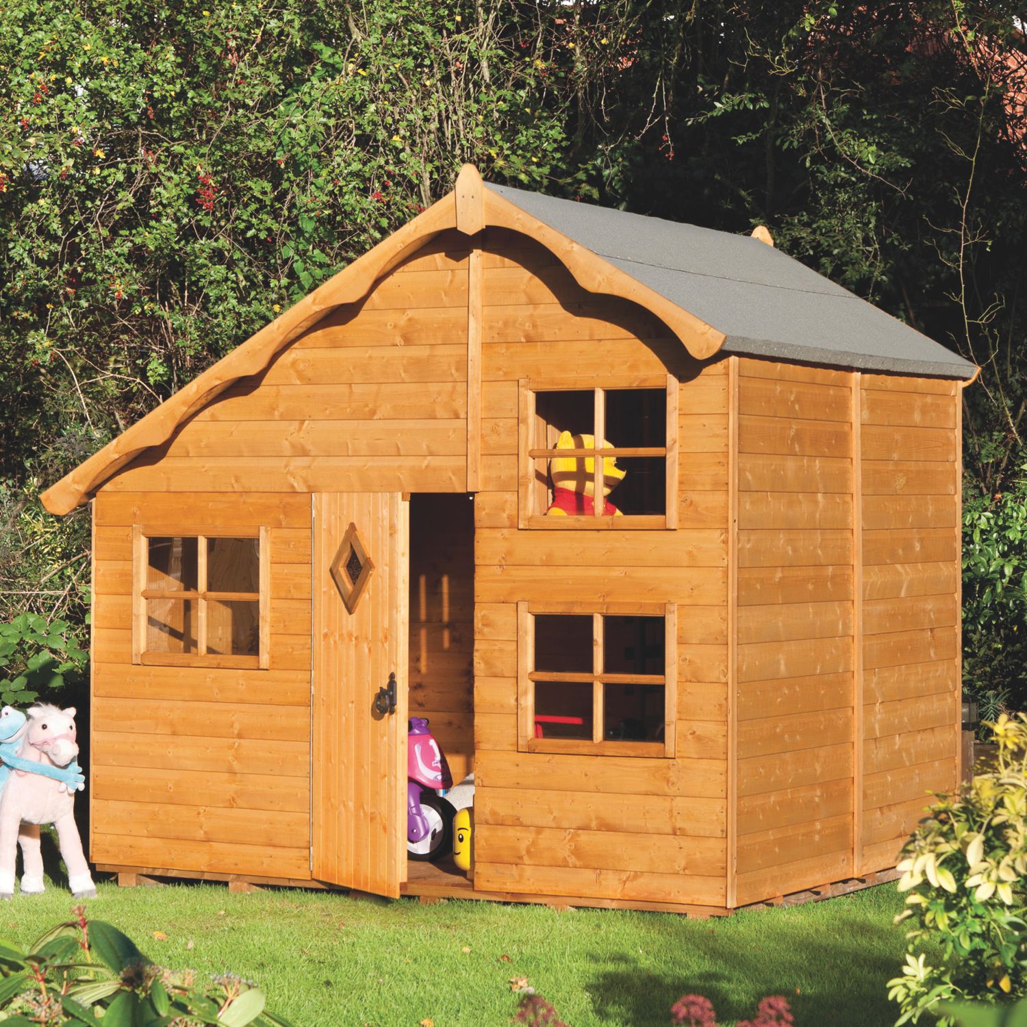 Rowlinson Swiss Cottage 7' 6" x 6' (Nominal) Timber Playhouse (2713X)