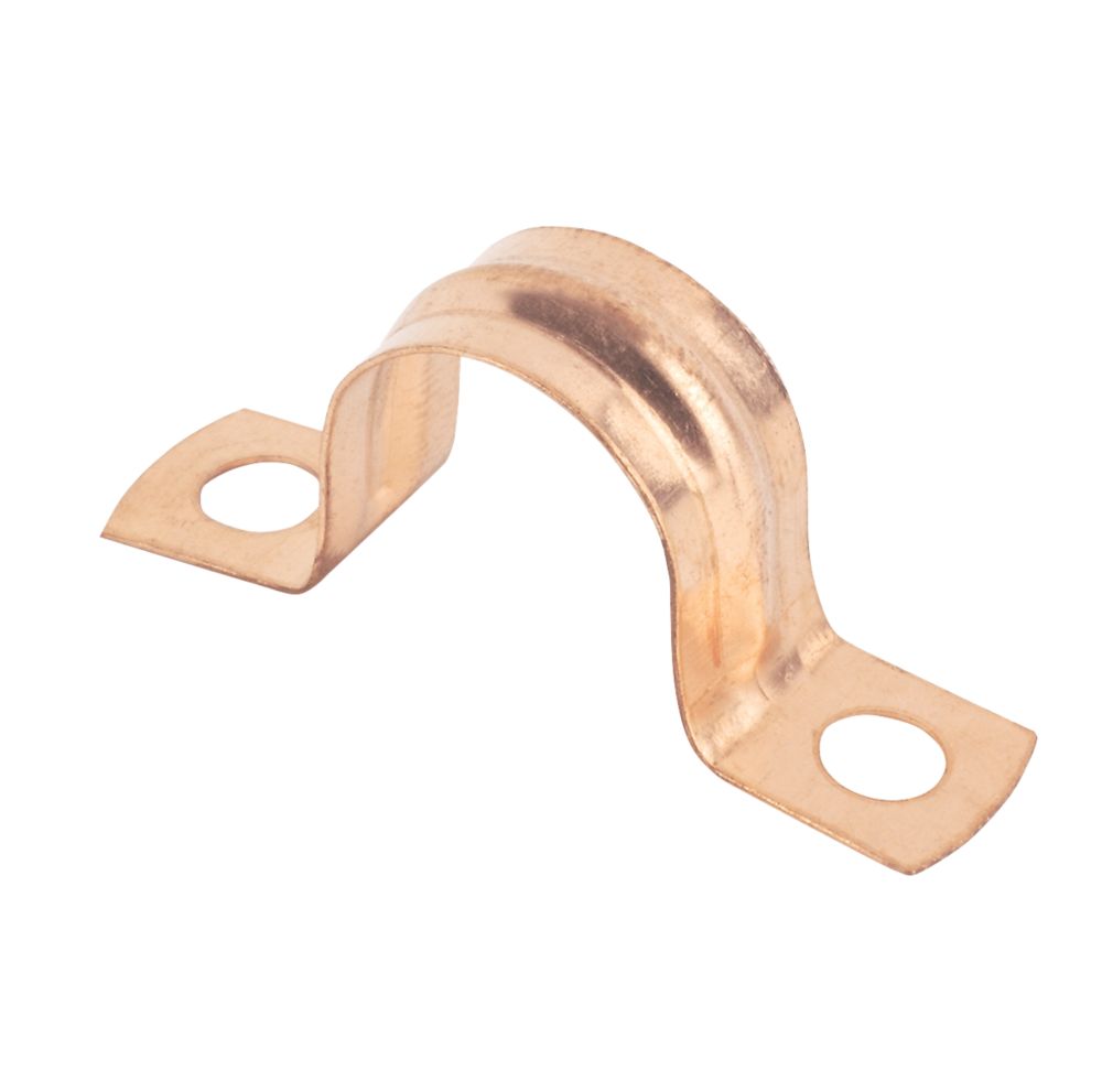 15mm Pipe Clips Copper 10 Pack - Screwfix