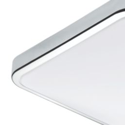 Eglo Manilva 1 LED Bathroom Ceiling Light Chrome / White 2.6/5.4W 1100lm