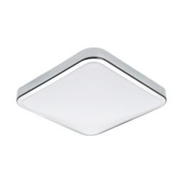 Eglo Manilva 1 LED Bathroom Ceiling Light Chrome / White 2.6/5.4W 1100lm