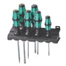 Wera 334/355/6 Kraftform Plus Rack Mixed  Screwdriver Set 6 Pcs