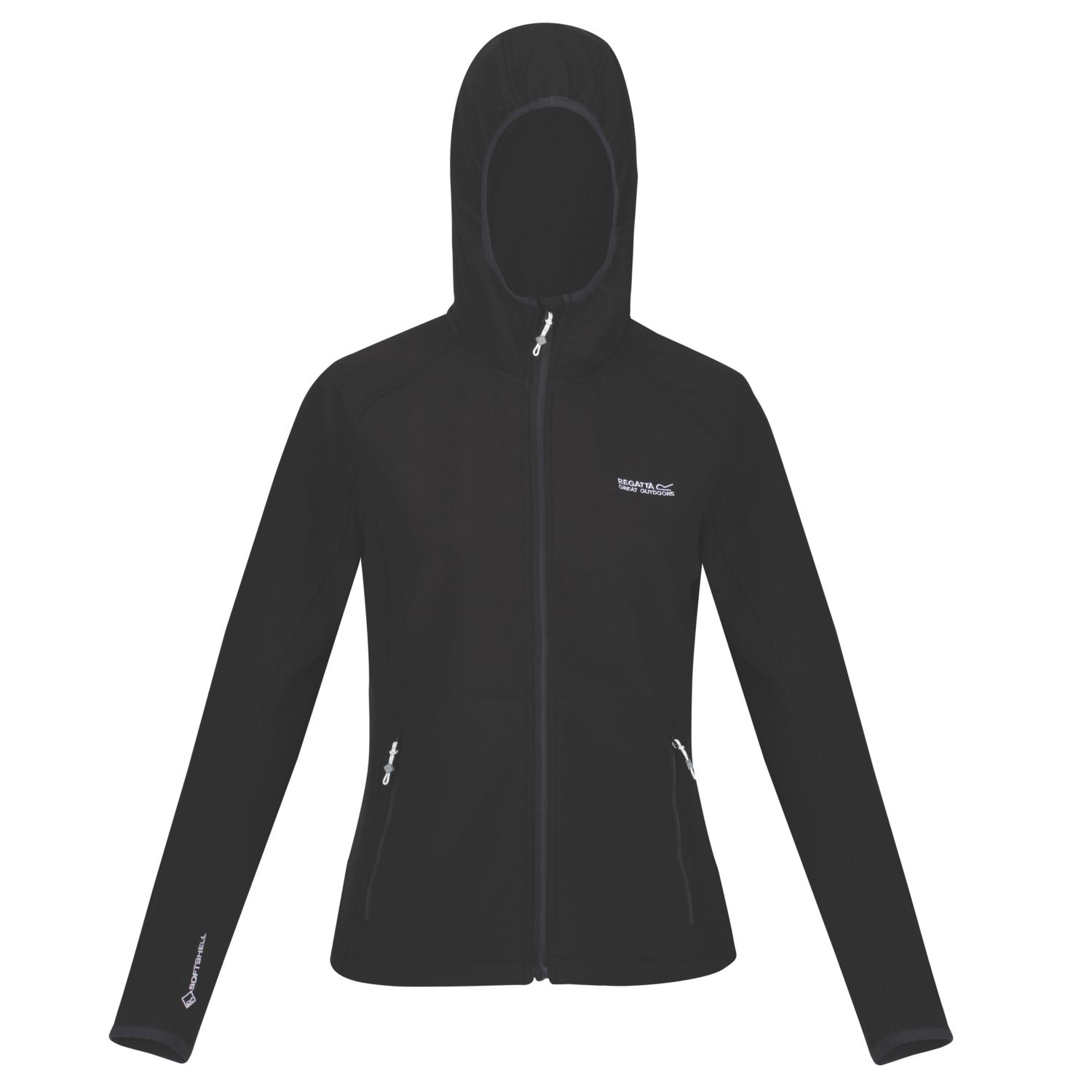 Regatta Arec Womens Softshell Hooded Jacket Black Size 18 (271GV)