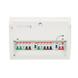 Contactum Defender 1.0 16-Module 10-Way Populated High Integrity Dual RCD Consumer Unit