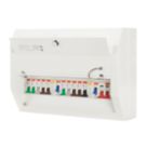 Contactum Defender 1.0 16-Module 10-Way Populated High Integrity Dual RCD Consumer Unit