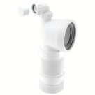 McAlpine  Flexible 90° Angled WC Connector White 155mm
