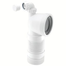 McAlpine  Flexible 90° Angled WC Connector White 155mm