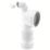 McAlpine  Flexible 90° Angled WC Connector White 155mm