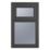 Crystal  Top Opening Obscure Triple-Glazed Casement Anthracite on White uPVC Window 905mm x 1040mm