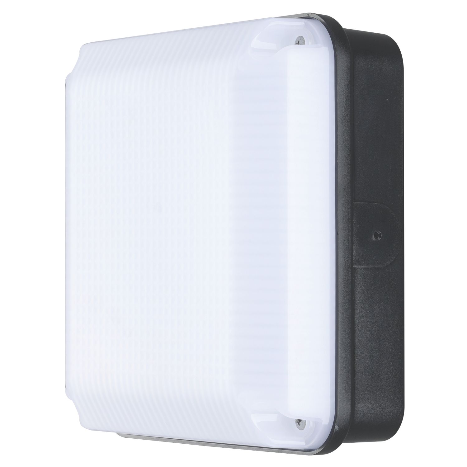 Luceco Mosi Outdoor Square LED Bulkhead Black 6W 735lm (271JX)