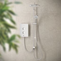 Mira Decor White 9.5kW  Manual Dual Outlet Electric Shower
