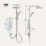 Mira Decor White 9.5kW  Manual Dual Outlet Electric Shower