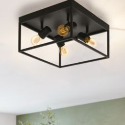 Eglo Silentina 4-Light Ceiling Light Black