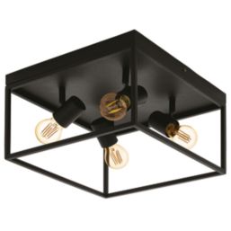 Eglo Silentina 4-Light Ceiling Light Black
