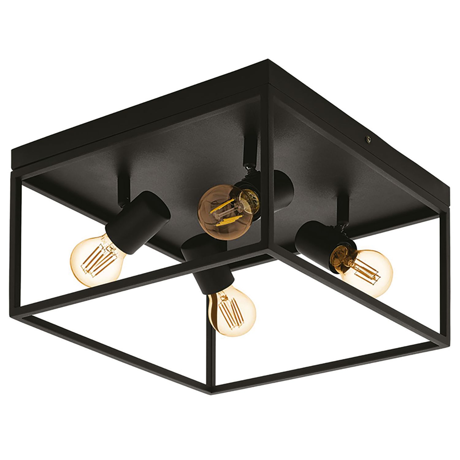 Eglo Silentina 4-Light Ceiling Light Black (271PL)