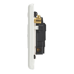 Contactum CLA3467WS 13A Switched Secret Key Fused Spur with Neon White with White Inserts