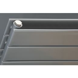 Ximax Oceanus 595mm x 1200mm 4935BTU Silver Horizontal Designer Radiator