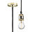 Knightsbridge Vintage 1.8m Pendant Set Light Fitting ES Polished Brass 3 1/2"