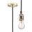Knightsbridge Vintage 1.8m Pendant Set Light Fitting E27 Polished Brass 3 1/2"