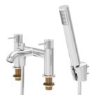 Swirl Melba Chrome 185mm Deck Mounted Dual Control Manual Shower Mixer Tap