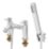 Swirl Melba Chrome 185mm Deck Mounted Dual Control Manual Shower Mixer Tap