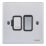 Schneider Electric Ultimate Low Profile 13A Switched Fused Spur  Brushed Chrome with Black Inserts