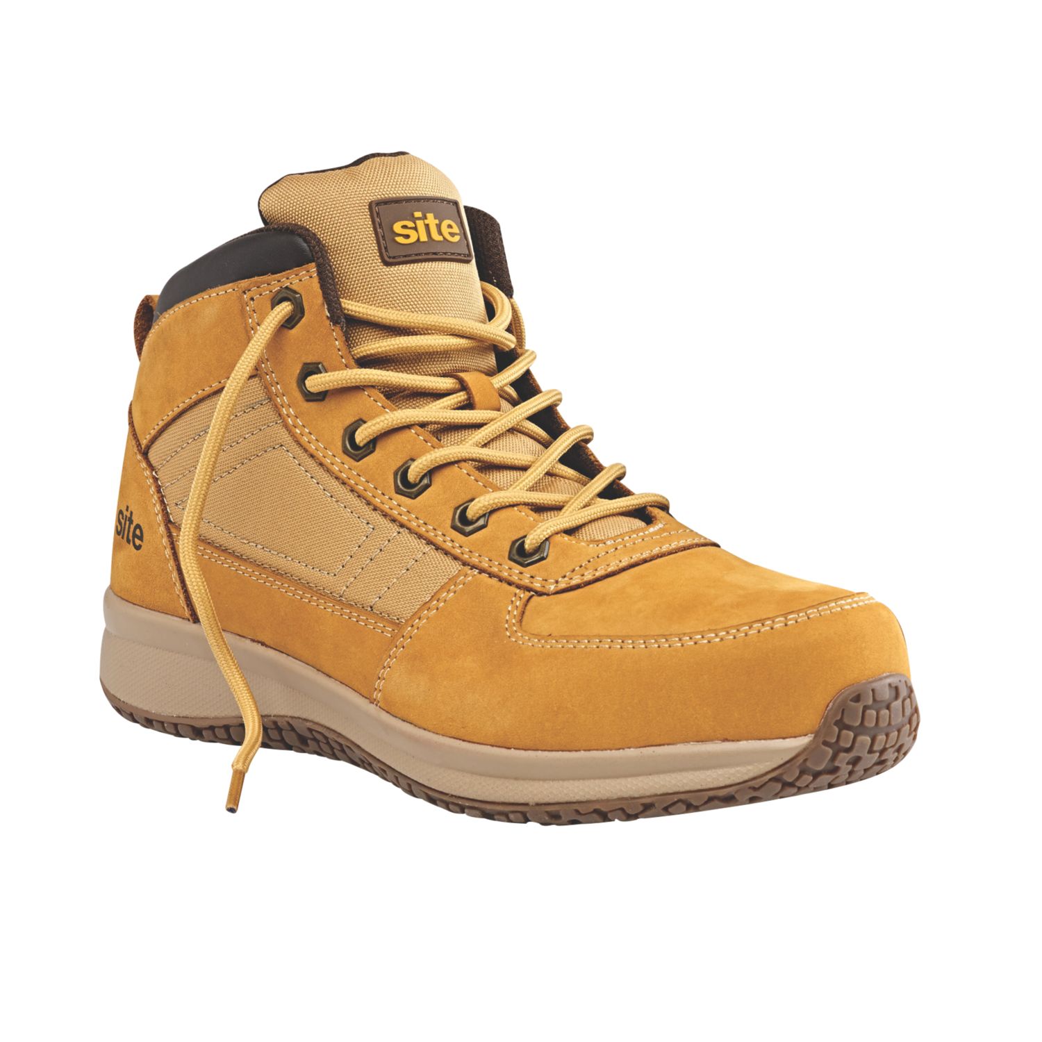 Site Sandstone Size 7 Wheat Steel Toe Cap Safety Trainer Boots (2728J)