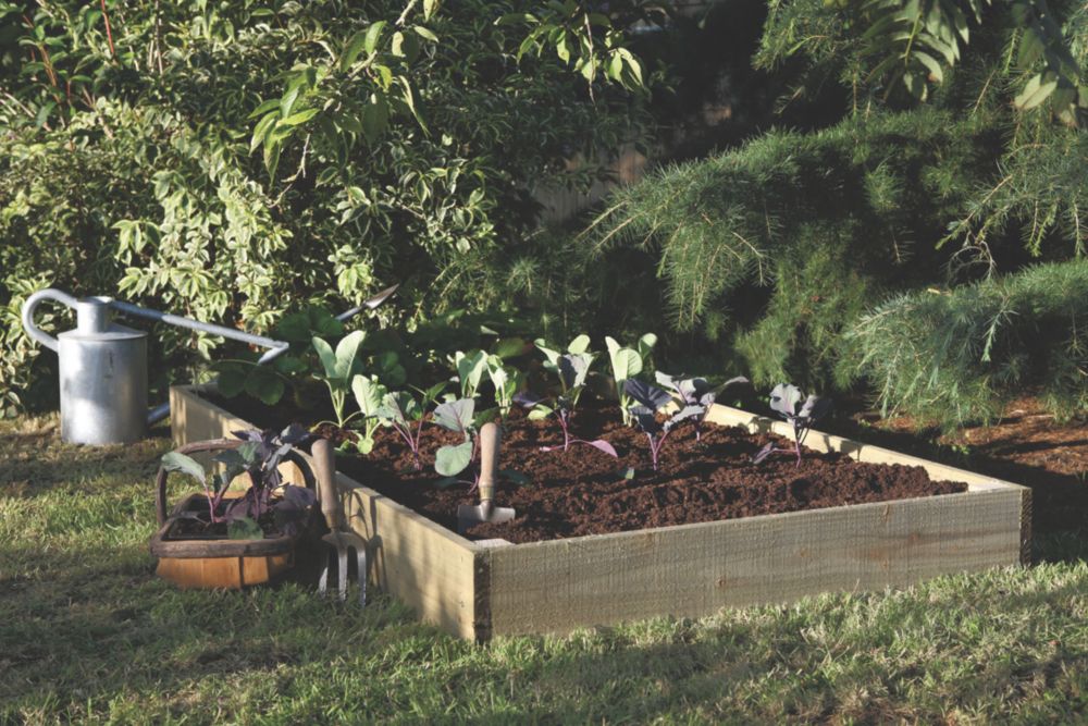 Forest Raised Bed Natural 1840mm x 930mm x 140mm Screwfix