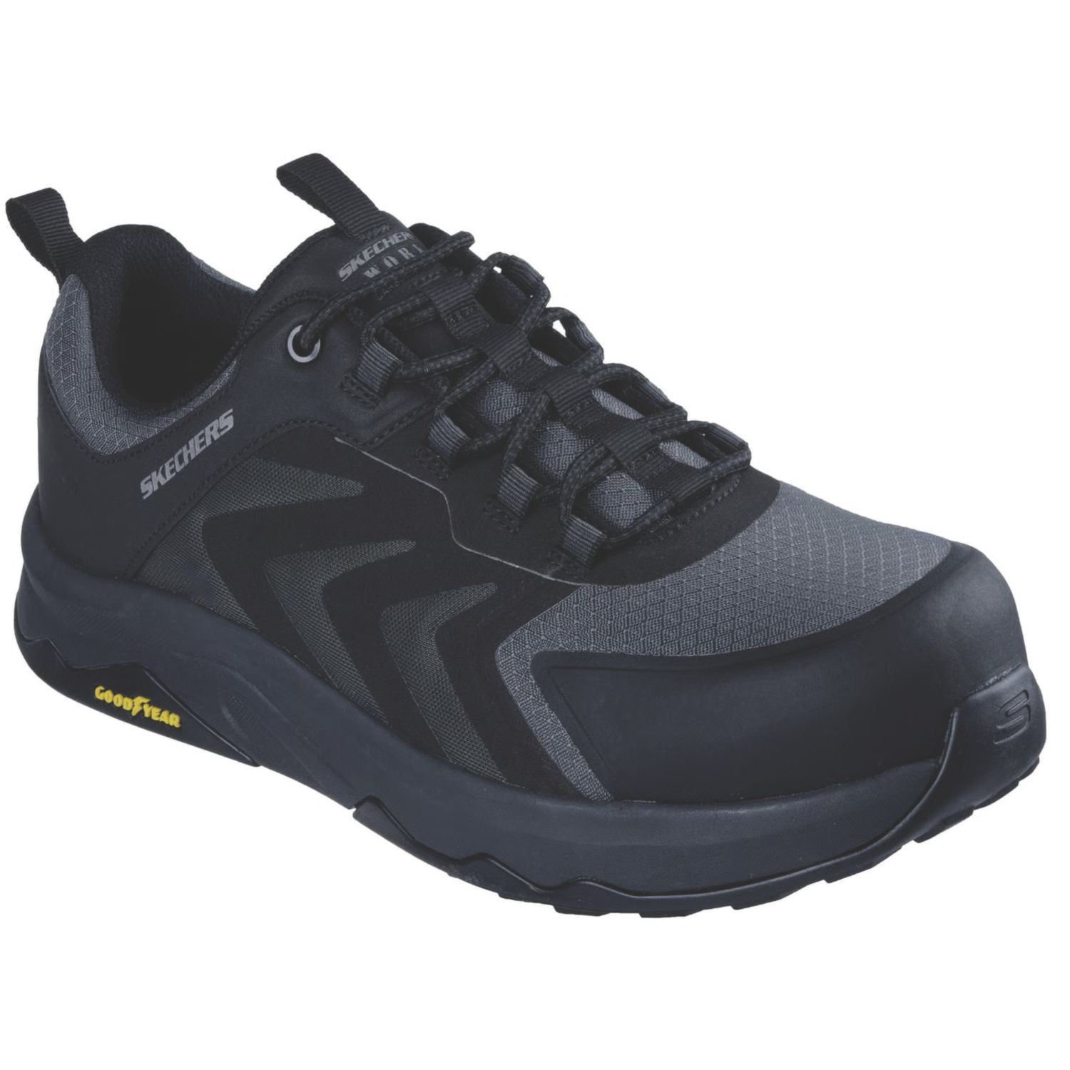 Skechers Speed-Flex Trekker Size 7 Black Safety Trainers (272AY)