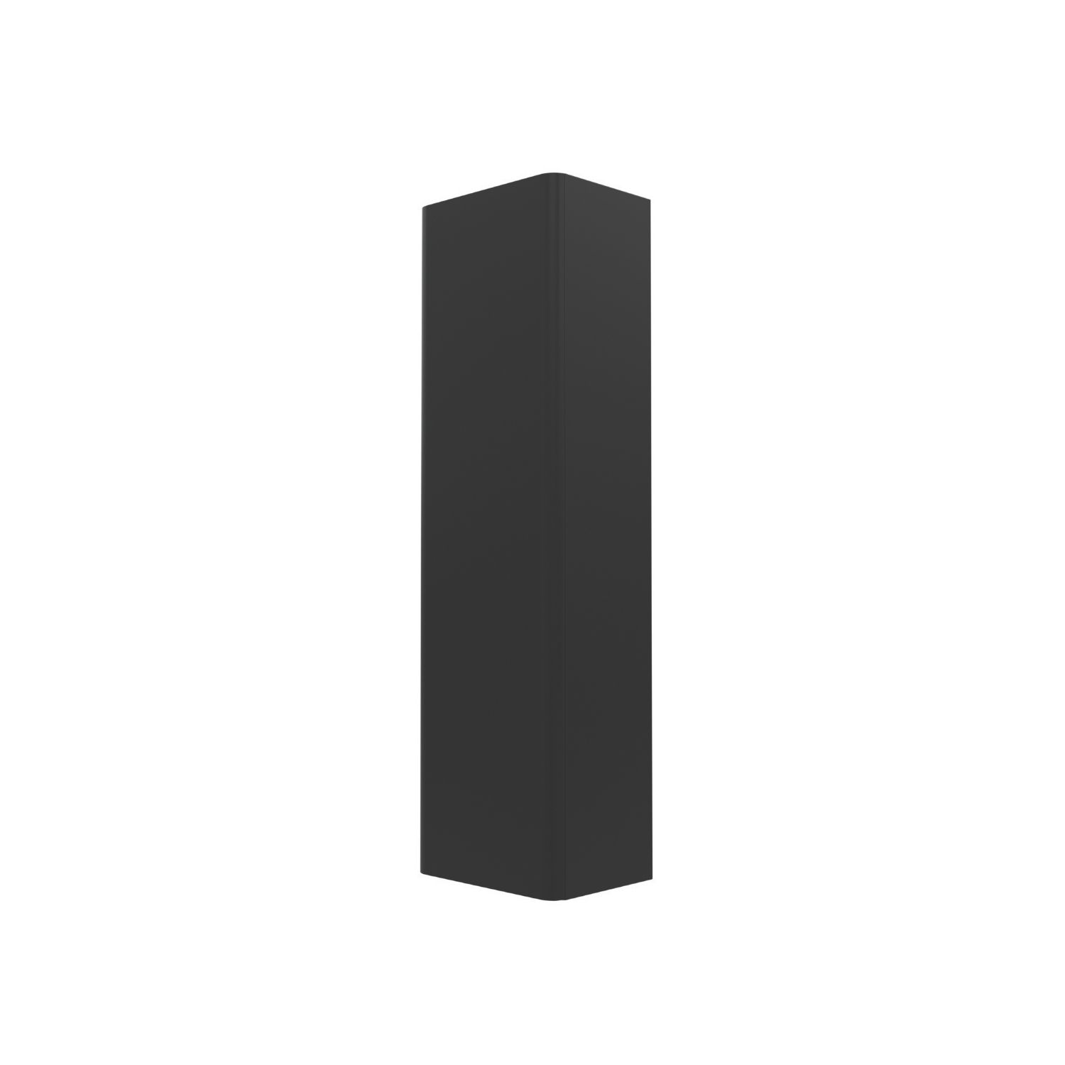 Essentials Genoa Wall-Mounted Bathroom Cabinet Black Matt 350mm x 250mm x 1200mm (272EY)