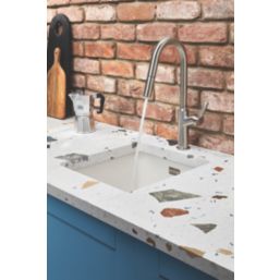 Clearwater Karuma KAR20BN Single Lever Tap with Twin Spray Pull-Out  Brushed Nickel PVD