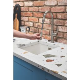 Clearwater Karuma KAR20BN Single Lever Tap with Twin Spray Pull-Out  Brushed Nickel PVD