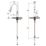 Clearwater Karuma KAR20BN Single Lever Tap with Twin Spray Pull-Out  Brushed Nickel PVD