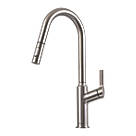 Clearwater Karuma KAR20BN Single Lever Tap with Twin Spray Pull-Out  Brushed Nickel PVD
