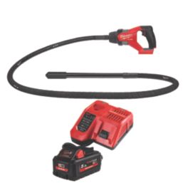 Milwaukee M18 FCVN24-551 FUEL 18V 1 x 5.5Ah Li-Ion RedLithium High Output Brushless Cordless Needle Concrete Vibrating Poker 2400mm (8')