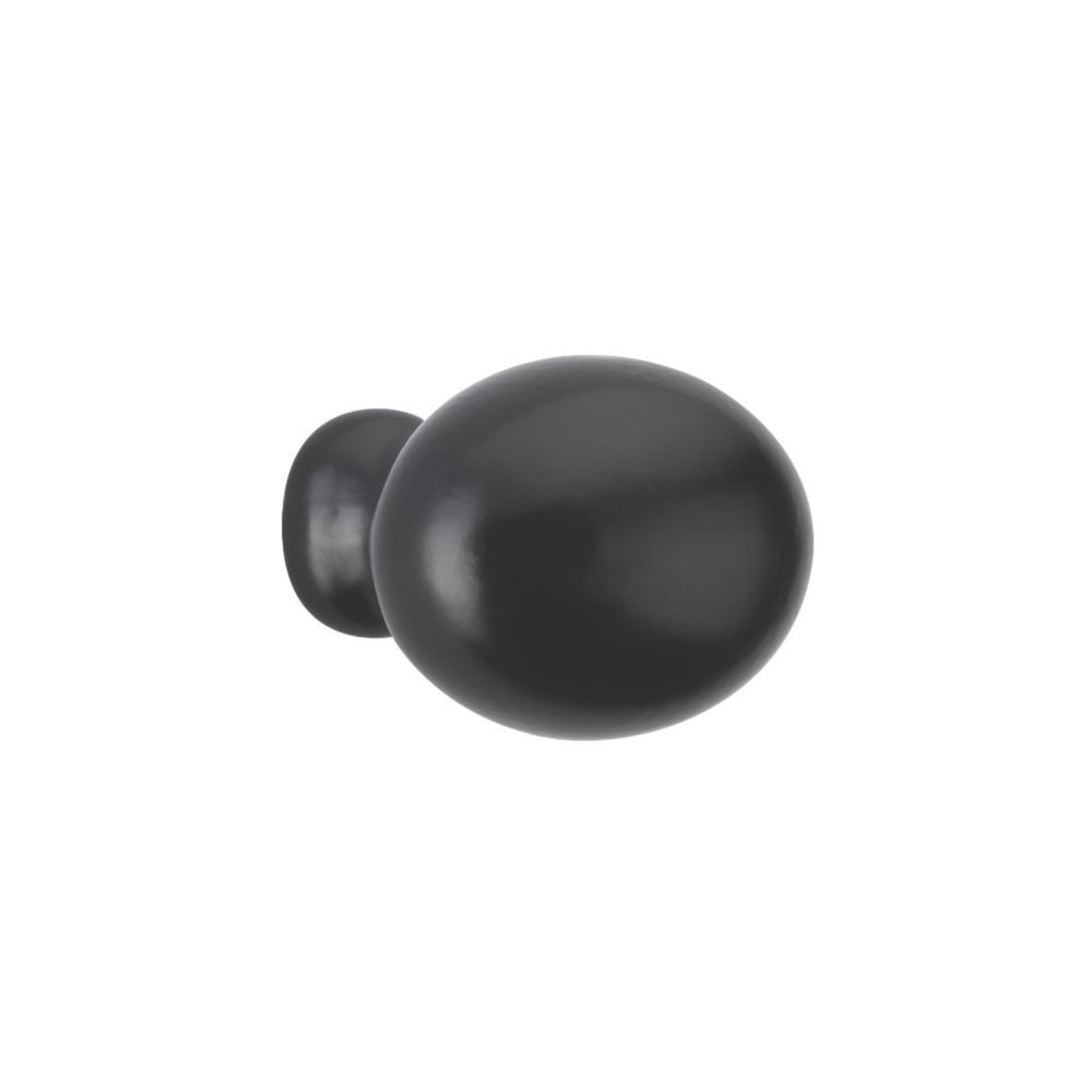 Urfic Round Cabinet Knob Black 35mm Screwfix   272JA P