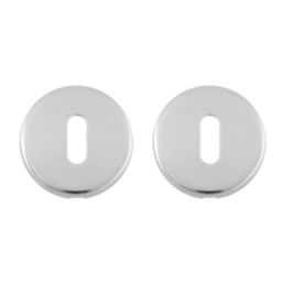 Eclipse  Fire Rated Standard Escutcheon (Pair) Polished Stainless Steel 52mm