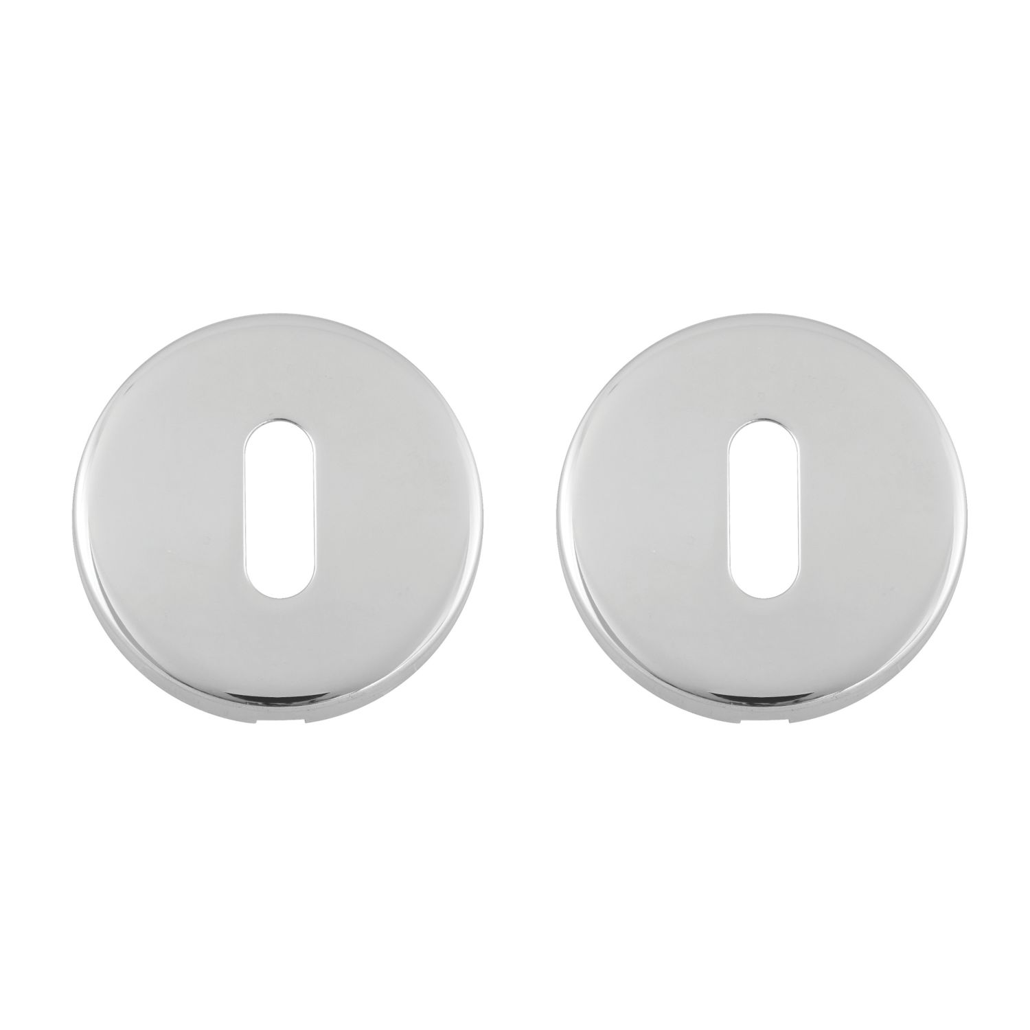 Eclipse Fire Rated Standard Escutcheon (Pair) Polished Stainless Steel 52mm (272KW)