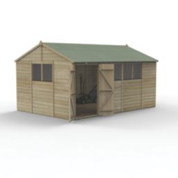 Forest Beckwood 14' 6" x 10' (Nominal) Reverse Apex Shiplap Timber Shed