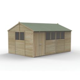 Forest Beckwood 14' 6" x 10' (Nominal) Reverse Apex Shiplap Timber Shed
