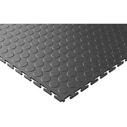 Ecotile E500/7 Interlocking Floor Tiles Graphite 7mm 4 Pack