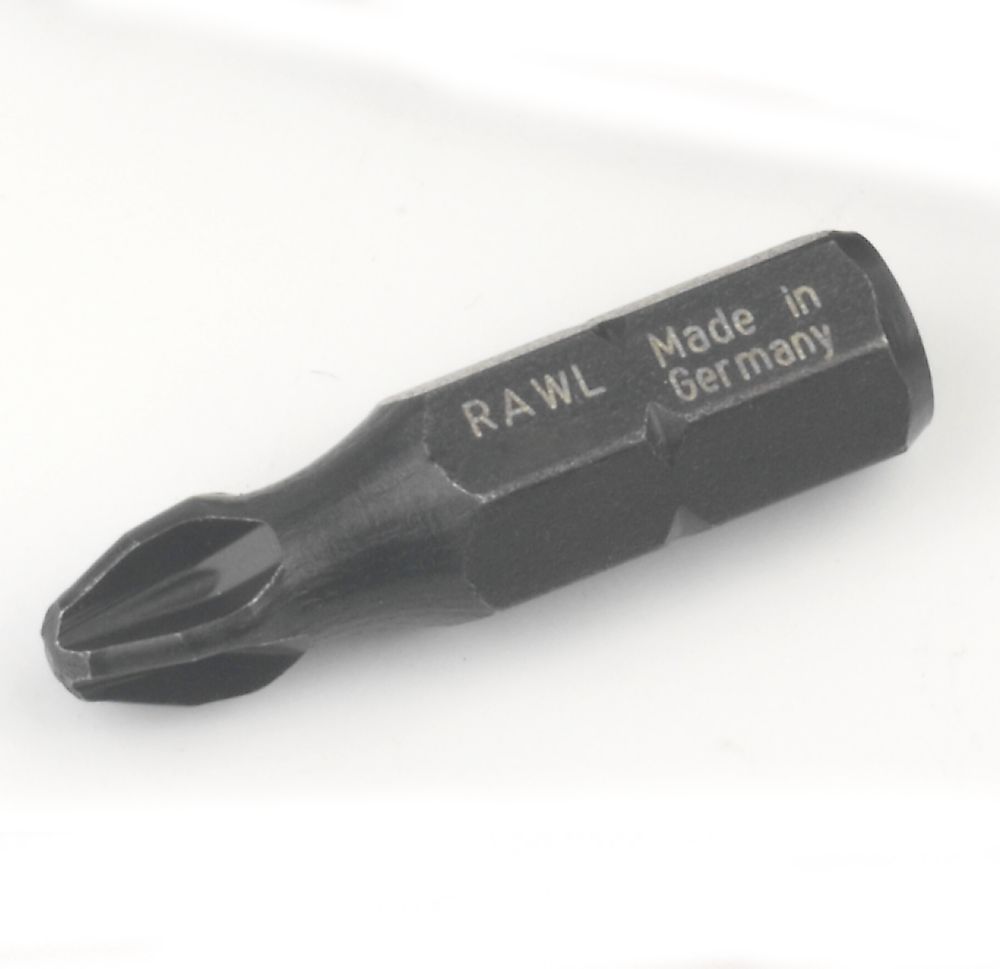 Rawlplug RT-IBIT-PZ3 Pozidriv 6.35mm 25mm Hex Shank PZ3 Impact Screwdriver Bits 20 Pack