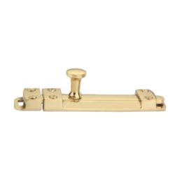 Smith & Locke Flat Door Bolt Polished Brass 60mm